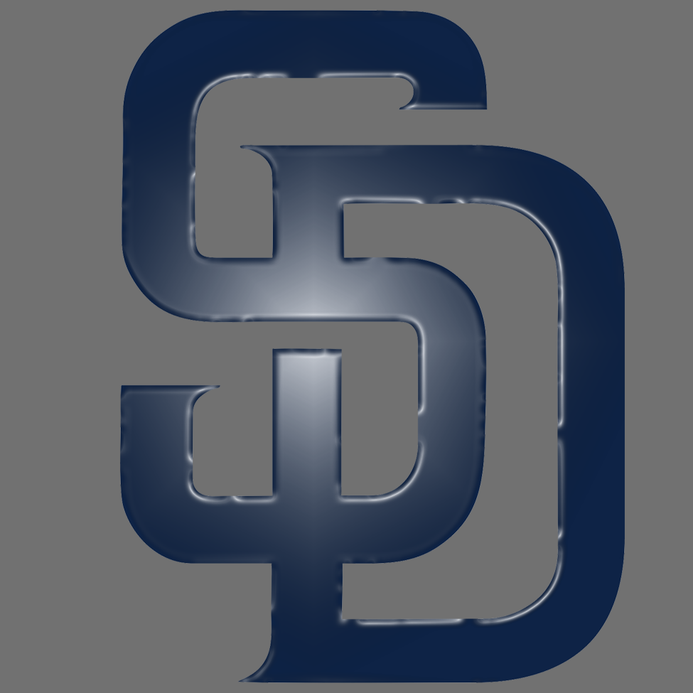 San Diego Padres Plastic Effect Logo vinyl decal